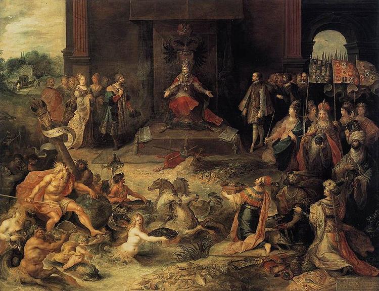 Frans Francken II Allegory on the Abdication of Emperor Charles V in Brussels oil painting picture